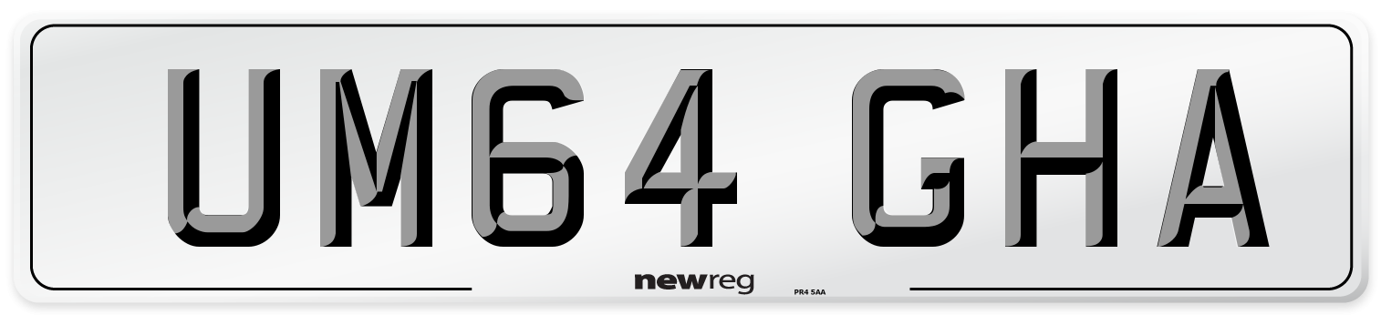 UM64 GHA Number Plate from New Reg